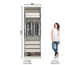 Ver imagem 4 de Guarda Roupa Modulado 2 Portas Espelho 3 Gavetas