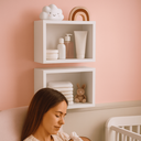 Ver imagem 4 de Kit 2 Nichos Infantil 30cm Quarto Sala Branco Organizador