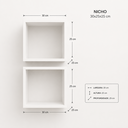 Ver imagem 2 de Kit de Nichos Infantil 30cm Quarto Sala Branco Organizador