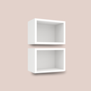 Ver imagem 1 de Kit 2 Nichos Infantil 30cm Quarto Sala Branco Organizador