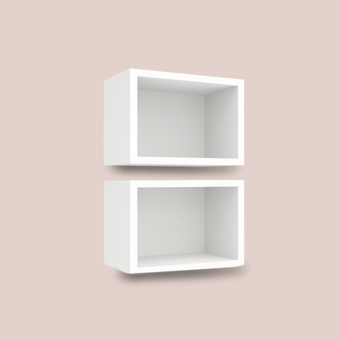 Kit 2 Nichos Infantil 30cm Quarto Sala Branco Organizador
