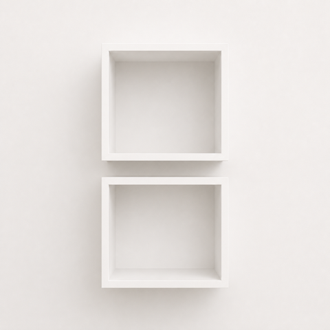 Kit de Nichos Infantil 30cm Quarto Sala Branco Organizador