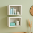 Ver imagem 3 de Kit 2 Nichos Infantil 30cm Quarto Sala Branco Organizador
