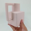 Ver imagem 4 de Vaso Shape Decorativo Cachepô Enfeite 14x13x10cm Cerâmica Rosa