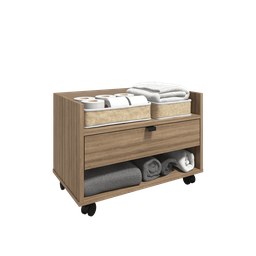 Gabinete para Banheiro Armário com Rodinhas 60cm Lamina Multiuso de Madeira - 8 Gabinete para Banheiro Armário com Rodinhas 60cm Lamina Multiuso de Madeira - 8