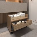 Ver imagem 3 de Gabinete para Banheiro Armário com Rodinhas 60cm Lamina Multiuso de Madeira
