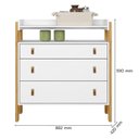 Ver imagem 4 de Berço Americano 4315 Q Encanto Slim com e Cômoda 4410 Fantasia Branco Acetinado Colchão Ortobom