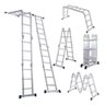Escada Articulada de Alumínio 12 Degraus 3,50 Metros de Altura - 4