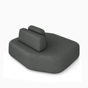 Ver imagem 4 de Sofá Ilha Dakota Chaise 168cm Modulado Encosto Almofada Solta Veludo Cinza G33 - Gran Belo