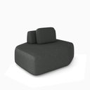 Ver imagem 2 de Sofá Ilha Dakota Chaise 168cm Modulado Encosto Almofada Solta Veludo Cinza G33 - Gran Belo