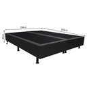 Ver imagem 4 de Base Box para Cama Casal Queen 158x198cm Bipartido Liz S05 Sintético Preto - Mpozenato
