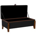 Ver imagem 2 de Baú Organizador Puff Bali 140 Cm Bouclé para Quarto e Sala:preto