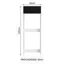 Ver imagem 2 de Porta Geladeira Madesa Agata 1 Porta Basculante Branco Preto