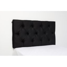 Cabeceiras Estofada Solteiro 90cm Painel Cor Preto Botoes Cristais - 2
