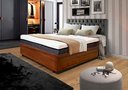 Ver imagem 1 de Cama Box Baú Rústica Casal Serenelife - Imbuia