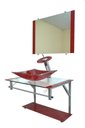 Ver imagem 1 de Gabinete de Vidro 60cm para Banheiro Cuba Retangular Vinho - Dahora