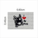 Ver imagem 2 de Tapete Vinil I Love My Dog Eu Amo o Meu Cachorro 60x40 Cm.:prata