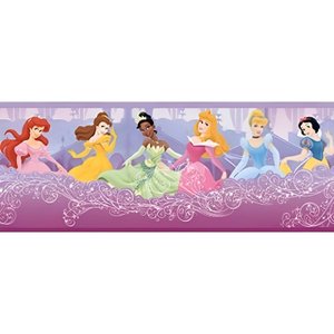 Faixa Papel de Parede Infantil Disney Princesas 5959