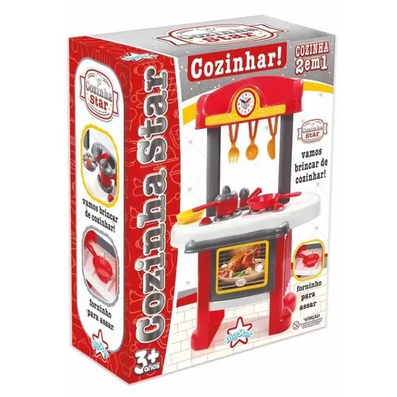 Brinquedo Cozinha Star Infantil Completa 2 em 1 Big Star +3 Anos - 6