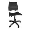 Cadeira de Escritorio Giratoria Versat para Recepção com Regulagem de Altura Plastico Preta - 3