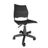Cadeira de Escritorio Giratoria Versat para Recepção com Regulagem de Altura Plastico Preta - 1