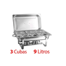 Rechaud Retangular 9 L com 3 Cubas 1/3 Banho Maria Gourmet - Brinovar - 4