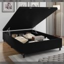 Ver imagem 1 de Base Cama Box Bau Casal Lobbox 1,38 X 1,88 X 0,39 Suede Preto