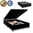 Ver imagem 2 de Base Cama Box Bau Casal Lobbox 1,38 X 1,88 X 0,39 Suede Preto