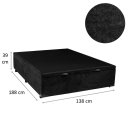 Ver imagem 3 de Base Cama Box Bau Casal Lobbox 1,38 X 1,88 X 0,39 Suede Preto