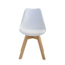 Ver imagem 2 de Cadeira Saarinen Wood Polipropileno Branca Base Madeira Moderna