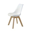 Ver imagem 1 de Cadeira Saarinen Wood Polipropileno Branca Base Madeira Moderna