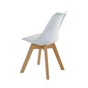 Ver imagem 4 de Cadeira Saarinen Wood Polipropileno Branca Base Madeira Moderna