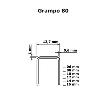 Grampo 80/10 Inox Guerra com 2.000 - 2