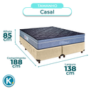 Ver imagem 3 de Conjunto Cama Box Blindado Casal + Colchão Molas Ensacadas Petrus Paropas