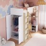 Cama Infantil Multifuncional com Armário e Escrivaninha Branco/carvalho Araguaia - Completa Móveis - 4