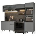 Ver imagem 3 de Armário de Cozinha Completa 260cm Cinza Nice Madesa 08