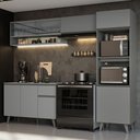 Ver imagem 1 de Armário de Cozinha Completa 260cm Cinza Nice Madesa 08