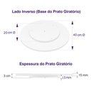 Ver imagem 6 de Centro de Mesa Prato Giratório Tábua 40cm Branco