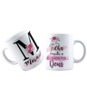 Canecas de Porcelana Personalizadas Alfabeto Evangelico Letra M - 1