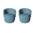 Ver imagem 1 de Kit 2 Poltronas Decorativa Beatriz Orgânica Linho Azul