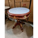 Ver imagem 1 de Mesa Auxiliar 85cm Madeira Maciça Bronze Flor de Liz Fomrosa