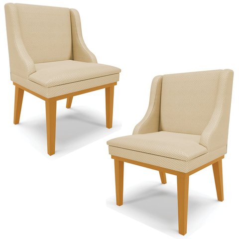 Kit 5 Cadeiras Decorativas Sala de Jantar Base Fixa de Madeira Firenze Suede Cinza/Preto G19 - Gran 