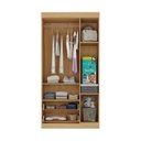 Ver imagem 3 de Guarda-roupa Infantil 92cm 3 Portas e 2 Gavetas Encanto Multimóveis Mp4447 Madeirado/branco