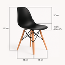 Ver imagem 6 de Cadeira Charles Eames Eiffel Ef-001 Base Madeira - Preta