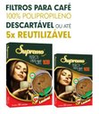 Ver imagem 3 de 8 Cxs Filtro de Café 103º Supremo em Tnt Lavável + Porta Filtro Marrom