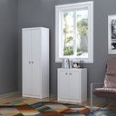 Ver imagem 1 de Conjunto com Armário de Escritório 02 pç CJ43018-048 Tecno Móbili - Branco