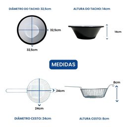 Fritadeira Industrial Eletrica Tacho Esmaltado 5l - 5