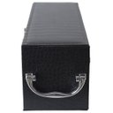 Ver imagem 5 de Maleta Porta Vinho Transporte Case Caixa para Uma Garrafa Crocodilo Cor Preto