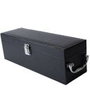 Ver imagem 6 de Maleta Porta Vinho Transporte Case Caixa para Uma Garrafa Crocodilo Cor Preto