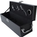 Ver imagem 2 de Maleta Porta Vinho Transporte Case Caixa para Uma Garrafa Crocodilo Cor Preto